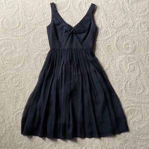 LIKE NEW J. Crew | Silk Chiffon Knot Dress Size 0 Petite Little Black Dress